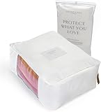 Hayden Hill Luxury Organic Cotton Sweater Storage Bag - Fits 4 Fine Knits - 15 Inch - Breathable Clothes Storage For Cashmere - Clothing Storage and Organizer For Closet - Certified Carbon Neutral