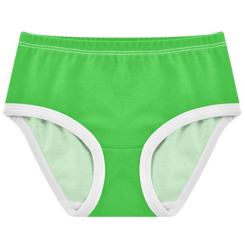 Joisal Lime Green Little Girl Panties Toddler Underwear Floral Cotton Durable Briefs Kids Undies 2t