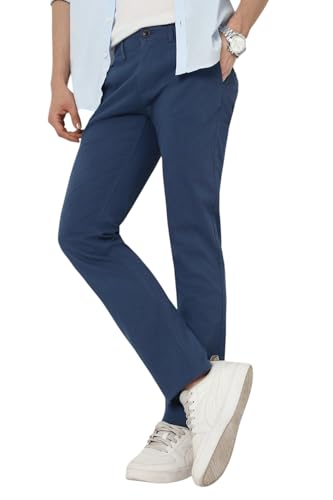 Image of Peter England Men's Skinny Fit Mid Rise Premium Casual Trouser Chinos