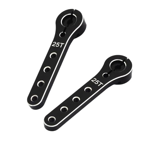 NUEAYMS 2pcs Metal Servo Arm Extension 25T Strong & Metal Servo Horns Upgrades for Airplanes & 1/10 Car