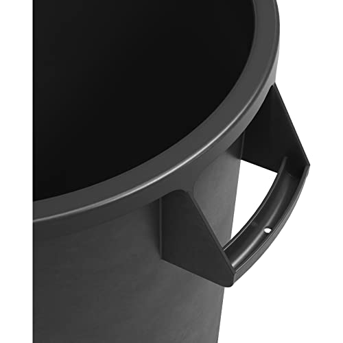 Image of SPARTA Bronco Waste Container Trash Container, Round Trash Bin for Disposal, 10 Gallons, Black, (Pack of 6)