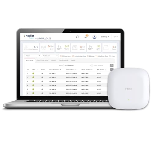 Image of D-Link BE9500 Wi-Fi 7 Tri-Band 10G PoE Ceiling Mount Access Point Nuclias Connect (DAP-E9560)