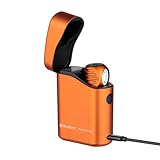 OLIGHT(オーライト) Perun 3 Mini Premium LED ヘッドライト 充電式 懐中電灯 ヘルメットライト フラッシュライト 白＆赤 1250ルーメン 155メートル 6つの点灯モード 充電ケース付き 小型 強力 無段階調光 強力 角度調整可能 IPX8防水 軽量 センサー機能 アウトドア 登山 作業用 夜釣り 停電対策 (オレンジ)