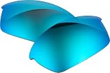 オークリー(OAKLEY) 互換品 スポーツサングラス 交換レンズ フラック ジャケット サファイア ミラー 紫外線カット