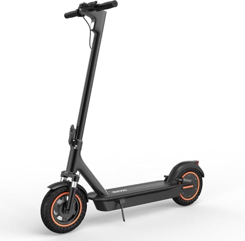 Image of NAVIC Adult Electric Scooter, Folding E Scooter with 350W /500W /750W Powerful Motor, 8.5 inch /10 inch /14'' Solid Tires, 22 /19 /16Mph, 19-31 Miles Max Range, Commuting Scooters with Dual Brakes System, APP