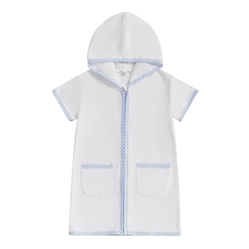 Nituyy Toddler Girls Boys Swim Cover Up Terry Cloth Swimsuit Coverup Wraps Zipper Bathing Suit Pool Beach Poncho Cover-Ups