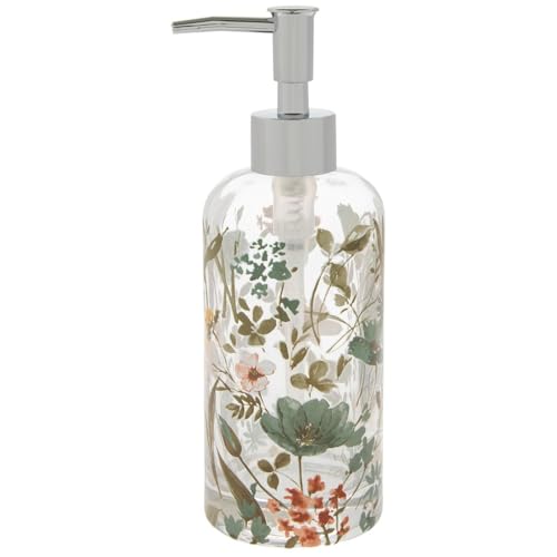 Hobby Lobby Floral Glass Soap Dispenser Bathroom Decor
