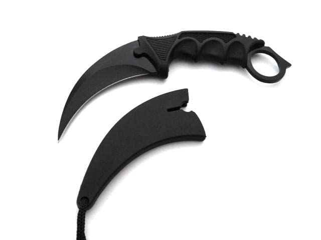 Generisch *Set di 2 attrezzi da campeggio di alta qualità per caccia all'aperto, collezione Real-Life Survival Counter-Strike Global Offensive + custodia di Cracker24 (oro + nero)