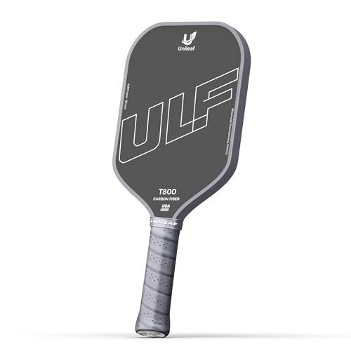 UNILEAF All-Court Pickleball Paddle, T800 Raw Carbon Fiber Face, 16mm Full Foam Core, Thermoformed Unibody, Stable Feel, Balanced Power & Spin, 8.1 oz, Premium Cover & Gift Box