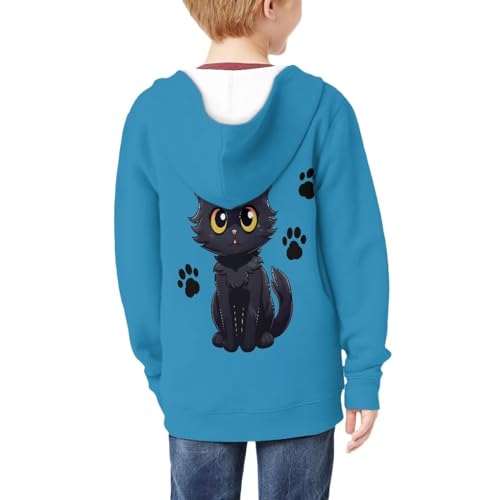 Boys Girls Long Sleeve Hoodies Zip Up Hoodie Sweatshirt Cute Sweatshirt with Pockets Pullover Tops Age 6-144