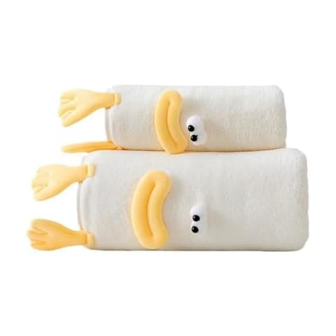 Ailansnug Cute Three-Dimensional Duck Bath Towels Set for Women Kids Soft and Absorbent Bath Towel Gift 2 PCS(Bath Towel 27x55 inch Hand Towel 13x29 inch) Cover