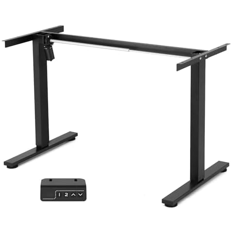 TOPSKY Single Motor 2-Stage Electric Adjustable Standing Computer Desk for Home and Office with 27.1"-44.8" Adjustable Height Range DF00.01 (Black Frame only) Cover