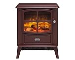 Dimplex Brayford Optiflame Freestanding Electric Stove, Burgundy Red Free Standing Wood Burner Style Fire with Logs, LED Flame Effect, 2kW Fan Heater, 1000/2000 Watt Heat Settings and Remote Control