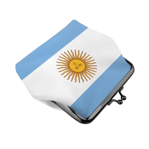 Pu Leather Buckle Coin Purse Argentina-Flag Girls Kiss-Lock Change Purse Wallets3