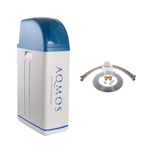 Aqmos R2D2-48 Wasserenthärtungsanlage mit Anschlussset 1' | Wasserenthärter für Haushalte...