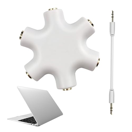 Adaptador Divisor De Auriculares - Enchufe De Audio, Cable Para Compartir Estéreo | Conector De Videos Musicales De Doble Dispositivo, Accesorio De Tableta De Ordenador Portátil PC Con Diseño De