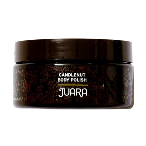 JUARA Candlenut Body Polish - 2-in-1 Exfoliating Body Scrub with Candlenut Oil, Rice Bran & Walnut Shell - Moisturizing Body Exfoliator, No Water Needed, Indonesian Jamu, 7.5 oz