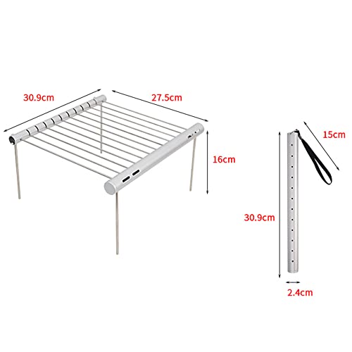 Filet de barbecue portable et propre pour cuisson en rando - 8