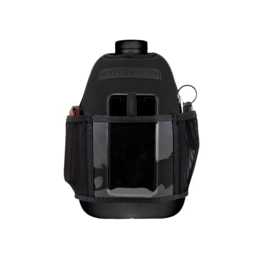 Gallon Gear 1 Gallon Large Water Bottle with Cover - BPA Free Plastic, Reusable Water Jug and Neoprene Cooling & Insulated Carrier with Storage Pockets (Black w/ Black/Black Cover)