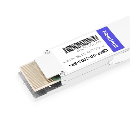 Image of 200G QSFP-DD SR4 Optical Transceiver Module, Compatible with Dell Q28DD-200G-2SR4 200GBASE-SR4 850nm 100m DDM MPO-24 MMF