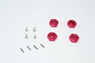 GPM For Team Losi Mini 8ight Upgrade Parts Aluminum Hex Adapter - 4Pcs Set Red