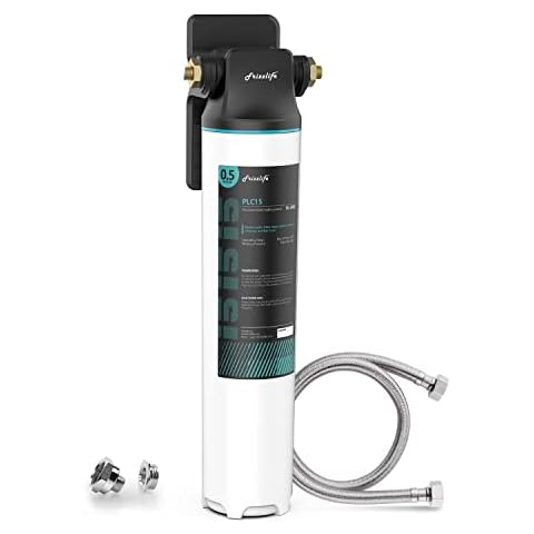 Frizzlife SW15 Under Sink Water Filter System, NSF/ANSI 53&42 Certified, Reduces 99.99% Lead, Chlorine, Bad Taste & Odor, Direct Connect Under Counter Drinking Water Filter, High Capacity, 0.5 Micron Cover