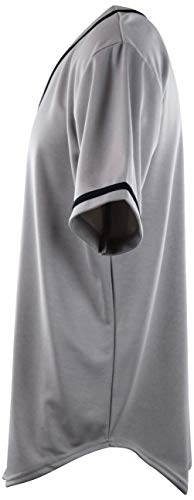 ChoiceApparel Camisetas de beisebol masculinas lisas, 077-cinza, G
