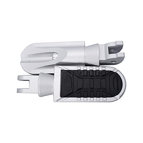 Gfyship For Ducati Monster 1200 2014-2016, Monster 1200 S 2014-2016, Monster 1200 S Stripe 2015-2016 Adjustable Motorcycle Footrest Rotatable Foot Pegs Rests Front & Rear (Rear Silver) #TOP7