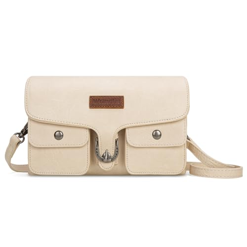 Wrangler Crossbody purse for Women Double Zipper Small Purse Women's Cross body wallets Purse With Card Holder WG320-209BG