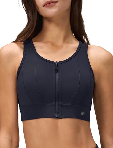 Image of Yvette Front Closure High Impact Sports Bra for Women | Cup Sizes A to DDD Up to 5XL, Sewn in Pads, No Underwire, Breathable Fabric Moisture-Wicking, Easy on and off, Full Coverage