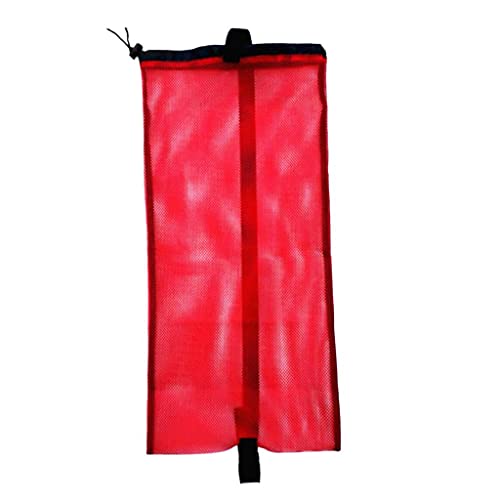 Baoblaze Adjustable Drawstring Mesh Gear Shoulder Strap for Scuba Diving Snorkel, Goggles, Regulator, Flippers, Accessories, Red