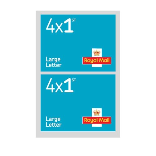 Royal Mail Ltd 8 x 1st Class Large Letter BARCODED Self Adhesive Postage Stamps