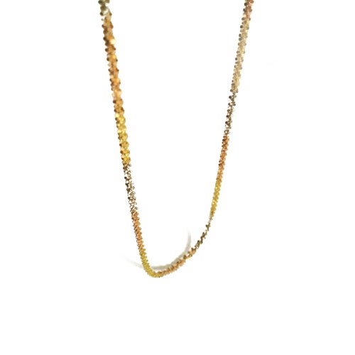 apop nyc "Rainbow Sequins Sterling Silver Tri-Tone Chain Necklace 24 inch