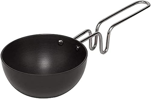 KSJONE Scratch Resistant Coating - Mini Tadka Pan for Eggs, Spices, Melting Butter - and More Tadka Pan,Large Tadka Pan for saag, dal, kadhi, dhokla Dia - 10.16 cm