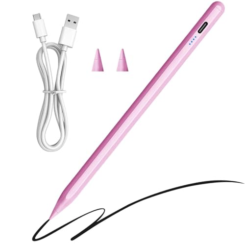 Angelink Lápiz capacitivo con función magnética A9+ | Sin retraso de escritura | Compatible con Samsung Galaxy Tab A11+/A11/A9/A8, iPad, teléfonos y tabletas (rosa)