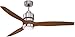 Craftmade K11256 Sonnet Dual Mount 52" Ceiling Fan with 14 Watts LED Light Kit and Remote & Wall Controls, 3 ABS Blades, Chrome