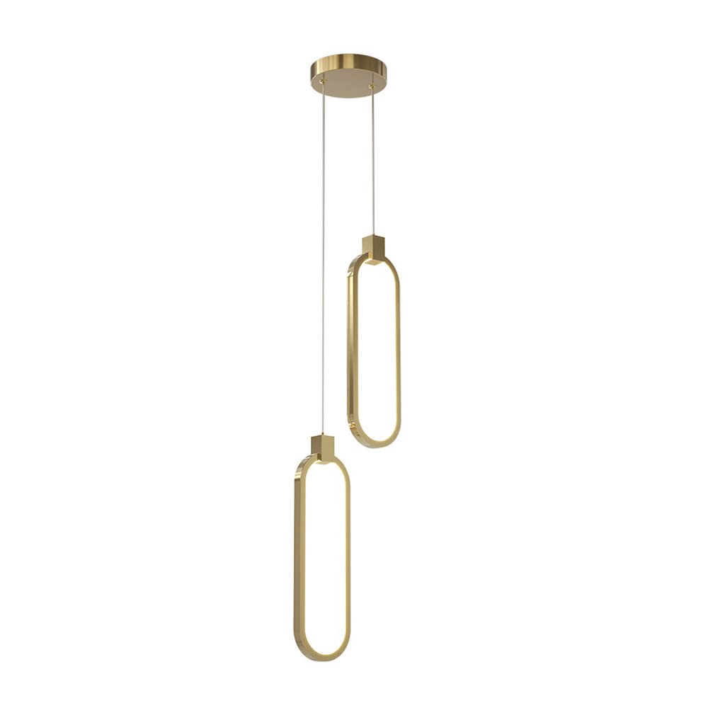 Lampy wiszące, żyrandol do wnętrz z mosiądzu LED przyciemniana nocna lampa wisząca Minimalistyczna podwieszana oprawa oświetleniowa do przedpokoju w domu Nowoczesna sypialnia Dekoracja jadalni Wisząca
