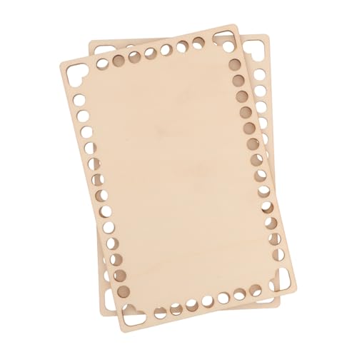 ERINGOGO 2pcs Wooden Bag Bottoms Crochet Basket Bases DIY Basket Weaving Natural Wood Craft Supplies