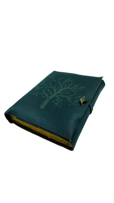 OVERDOSE Deckle Green Leather Tree Journal - Image 4
