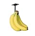 Banana Hanger - Under Cabinet Hook for Bananas or Other Lightweight Kitchen Items. Hook Folds-up When Not in Use. Self-adhesive and Pre-drilled Holes (Screws Provided!) Keep Bananas Fresh.(Black)