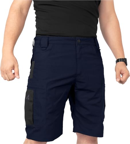 ACE Schakal Pantalón Corto Cargo - pantalón Corto táctico con Cintura elástica para Hombre - pantalón táctico Outdoor para Hombre - Navy - 52