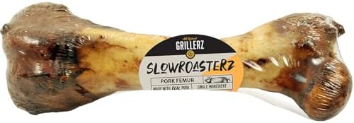 Grillerz Pork Femur Bone, 1 Count, Rawhide Free, All Natural Trea...