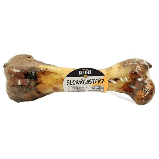 Grillerz Pork Femur, 1 Count, Pork Bones for Dogs, Rawhide Free, Dog Chew for Healthy Teeth & Gums, High Protein, Easy to Digest, Long Lasting, Natural Treats for All Breeds