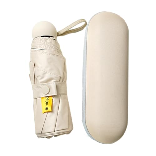 Genérico Mini Paraguas De Viaje Con Estuche,bloqueador UV - Bloqueador UV compacto impermeable, protección para niñas de viaje al aire libre