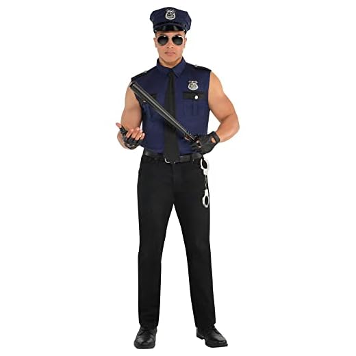 amscan- Costume Under Arrest Police Officer para hombre, Color azul, L (845778-55)