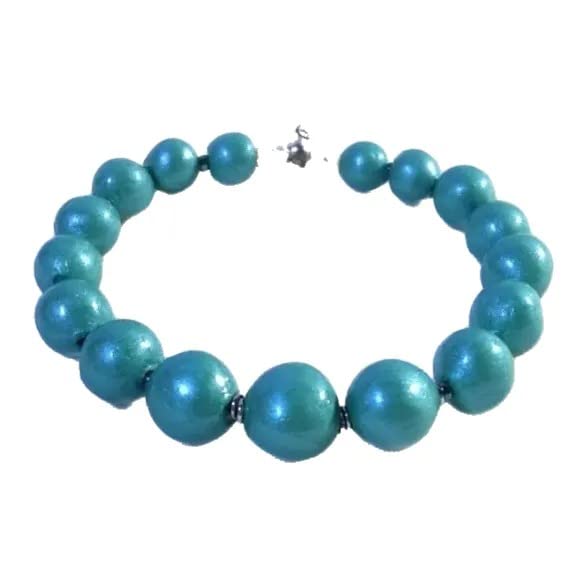 Bracelet élastique en céramique turquoise Softy, l'art du bijou épuré