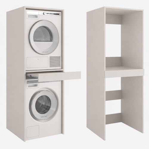 PLATAN ROOM Waschmaschine Trockner Schrank mit Ausziehbrett...