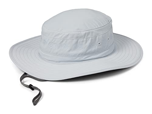 Outdoor Research Women's Solar Roller Sun Hat, Titanium-Rice Embroidery, M