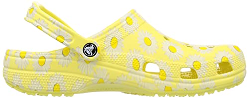Image of crocs Unisex-Adult Classic Yellow Daisy Clog - 11 UK (206375-7HE)