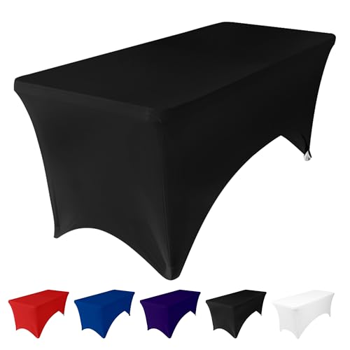 Nappe extensible rectangulaire infroissable pour masquer les tables abîmées